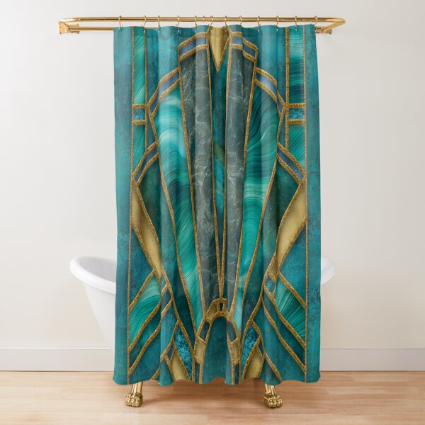 Item preview, Elegant Stained Glass Art Deco Window With Marble And Gemstone designed and sold by artsandsoul.