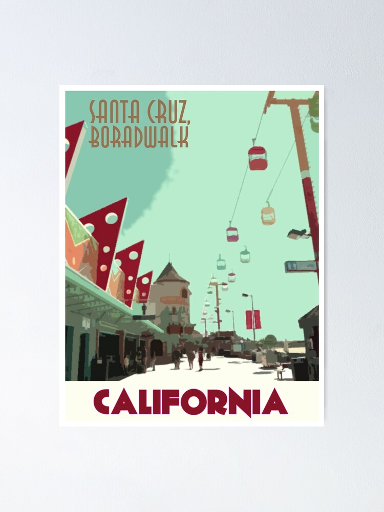 Vintage Travel Poster Santa Cruz