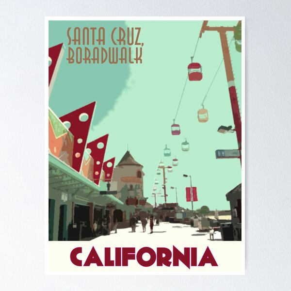 Vintage Travel Poster Santa Cruz