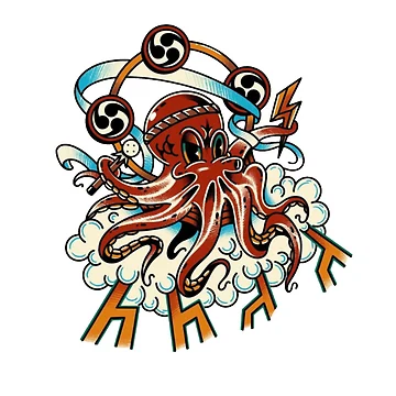 Artwork thumbnail, Octopus on thunders by RedPandaStyle