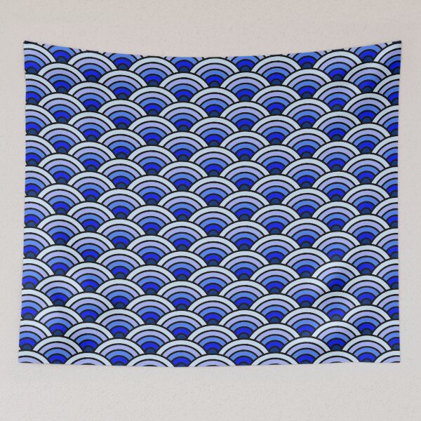 Item preview, Blue Seigaiha designed and sold by Sybille-Yates.
