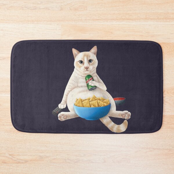 Item preview, Flame point siamese - Couch Potato Cat with chips and a soda designed and sold by Mehu.