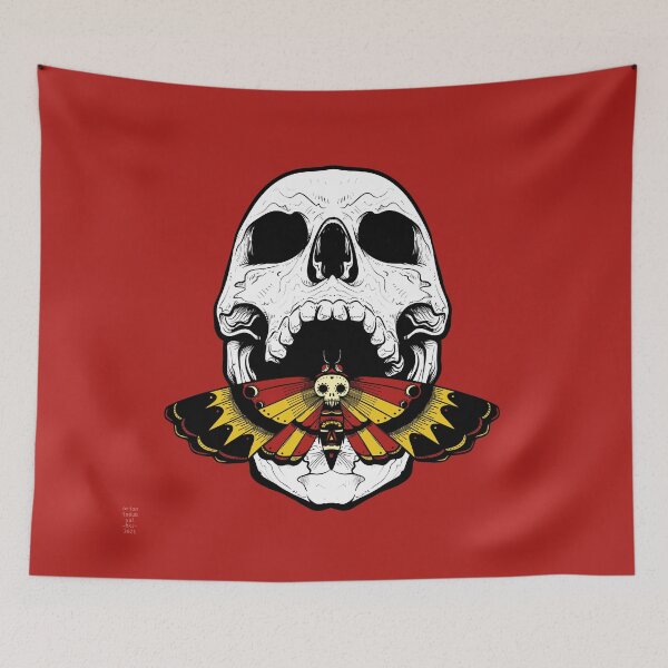 Item preview, Hannibal Death's Head Moth with Skull  designed and sold by orionlodubyal.