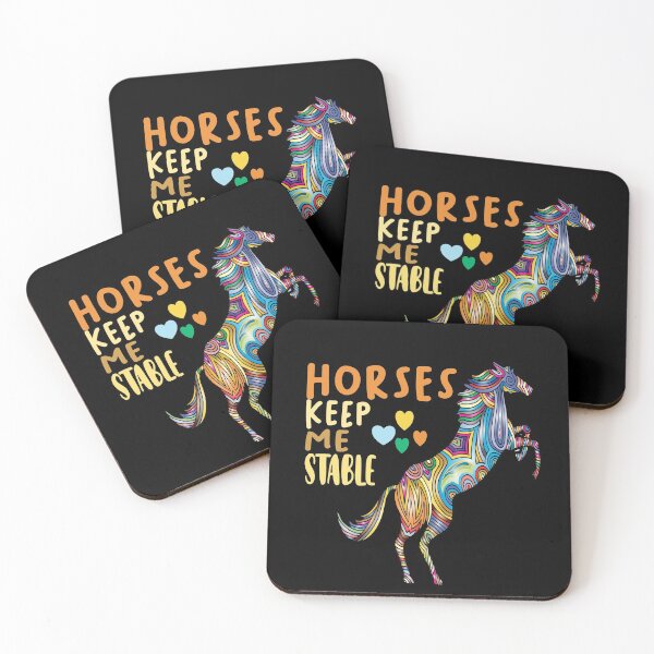 Item preview, HORSE KEEP ME STABLE Horse Lover Gifts animal colorful prismatic chromatic rainbow Illustration  designed and sold by Benewest.