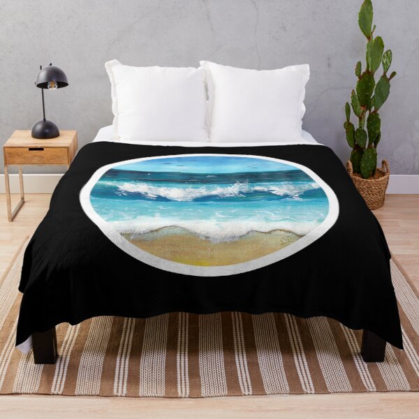 Item preview, Dreamy Beach Waves turquoise Acrylics designed and sold by Lorredraw.