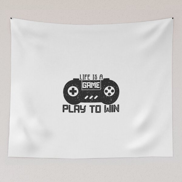 Item preview, Life Is A Game Play To Win Funny Inspiration Quotes designed and sold by ZETTIF ⭐⭐⭐⭐⭐.