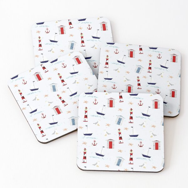 Item preview, Nautical Pattern with Boats and Lighthouses designed and sold by Kybruno's Creations.