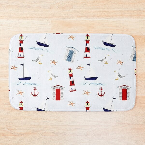 Item preview, Nautical Pattern with Boats and Lighthouses designed and sold by Kybruno's Creations.