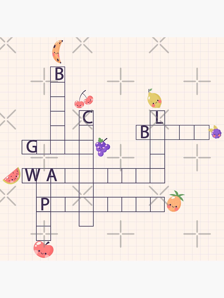 crossword diner Sticker by bdmart33 Redbubble