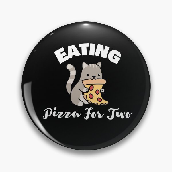 Item preview, Eating Pizza For Two, Funny Gift For Pizza Lovers, Cute Cat Eating Pizza. designed and sold by PrettyAmazing.