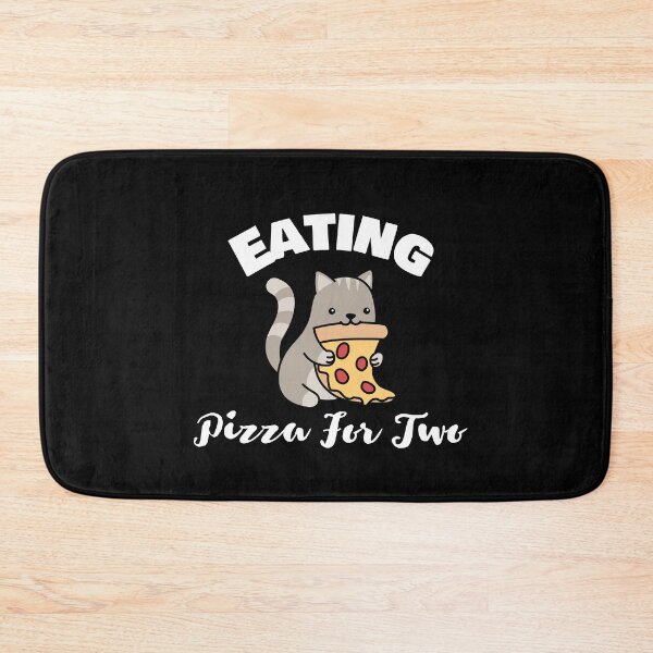 Item preview, Eating Pizza For Two, Funny Gift For Pizza Lovers, Cute Cat Eating Pizza. designed and sold by PrettyAmazing.