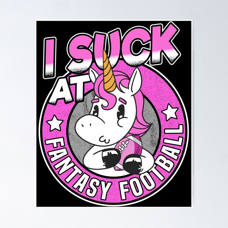 Fantasy Football Loser Outfit Funny Unicorn Gift Sticker