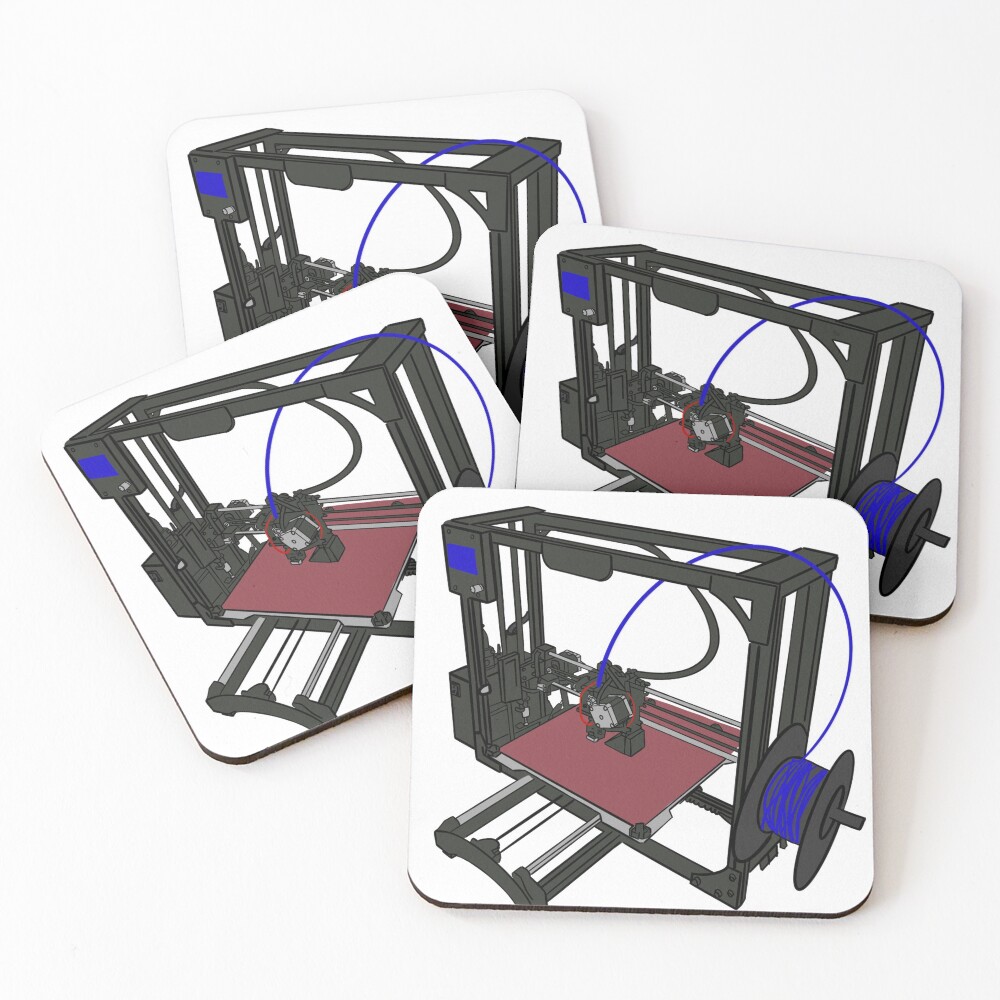 Item preview, Coasters (Set of 4) designed and sold by trashduino.