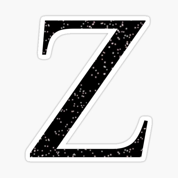 "Black Glitter Letter Z" Sticker for Sale by muffinstandd Redbubble