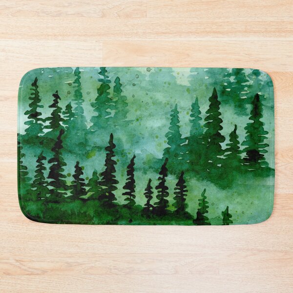 Item preview, Green Tree Forest Watercolor designed and sold by virillanissa.
