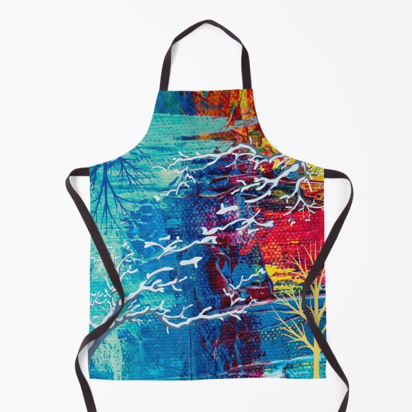 Item preview, winter trees with colorful abstract background designed and sold by Lorie Data.