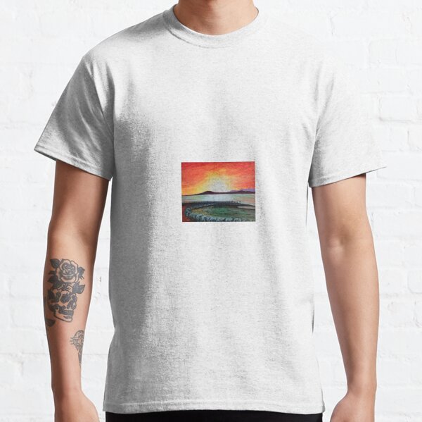 Famous Morecambe Sunset by Hughie Davies Classic T-Shirt