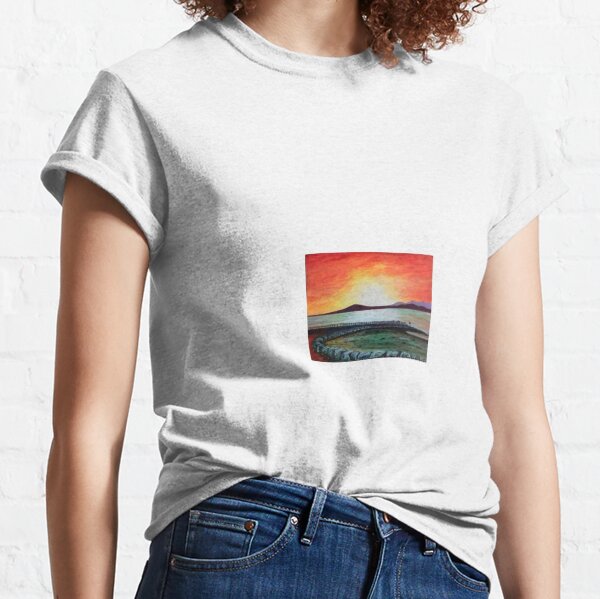 Famous Morecambe Sunset by Hughie Davies Classic T-Shirt