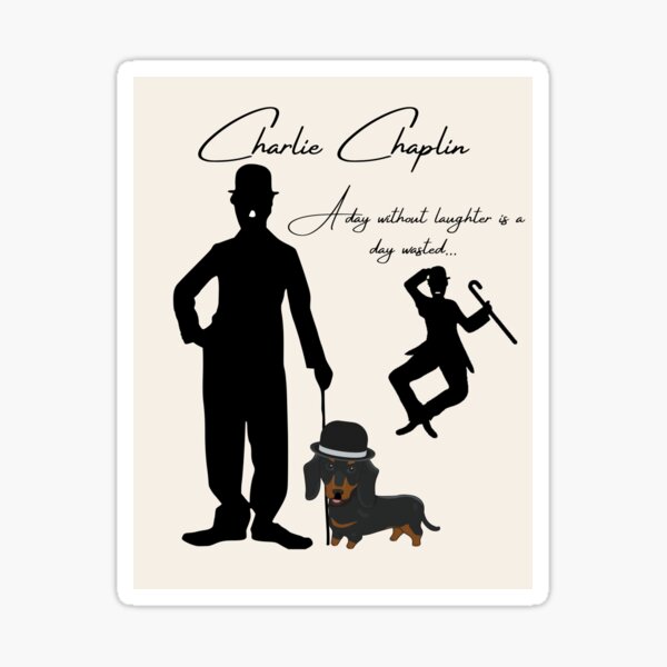 Silhouettes de Charlie Chaplin Sticker