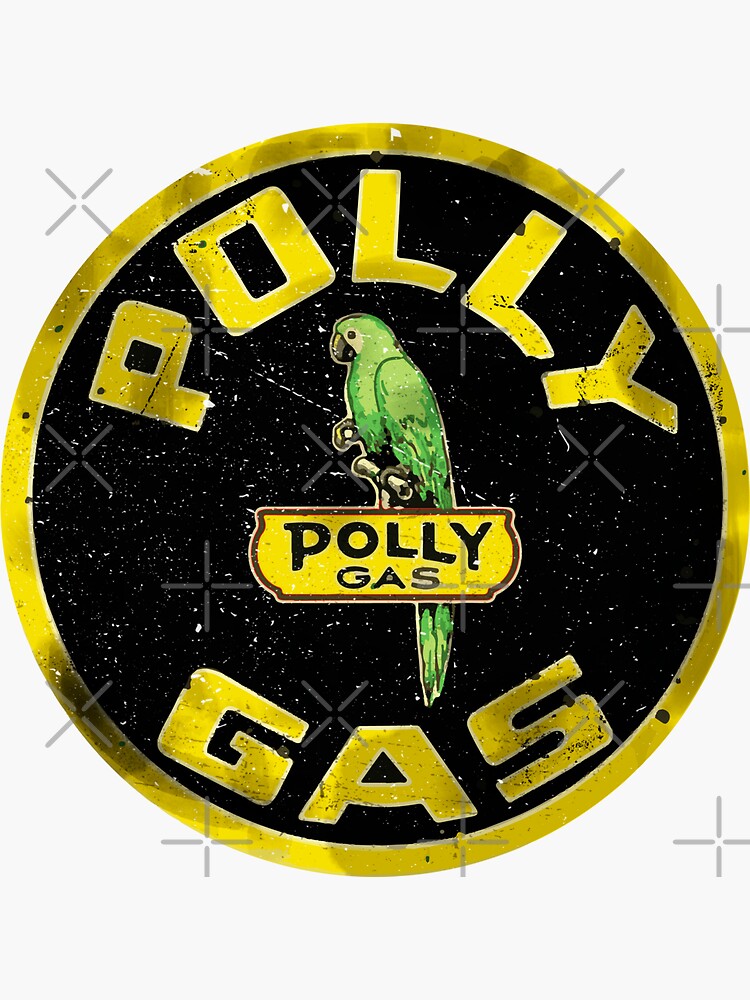 DC115 Polly Gas 15"x9.5" Vinyl Decal 
