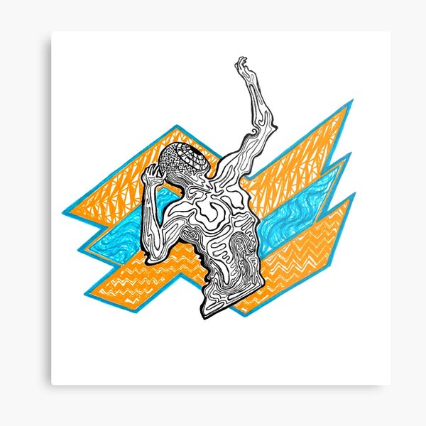 An Emotional Pose (Stretching, Reaching, Cowering) Metal Print