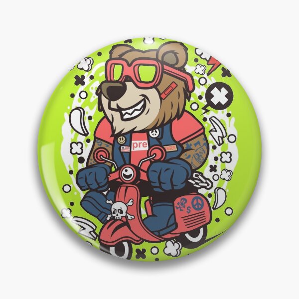 Item preview, Bear Scooterist designed and sold by Suzie-Mara.