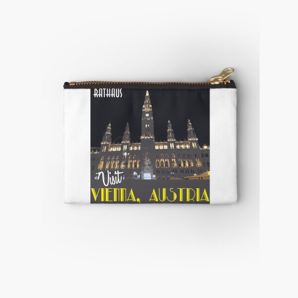 Item preview, Vienna Rathaus Vintage Travel Poster designed and sold by kirkdesigns1996.