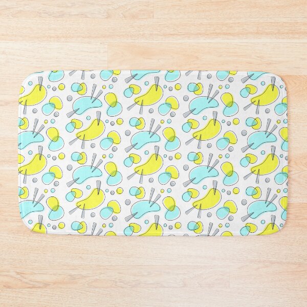 Item preview, The Living End - Retro Pattern in Blue and Chartreuse   designed and sold by TheGeometricFox.