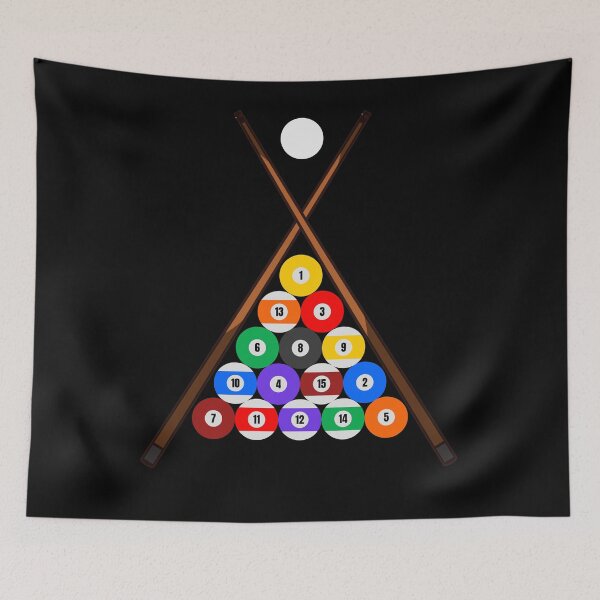 Item preview, Billiards Pool Balls Racked with Cue designed and sold by getzjason.