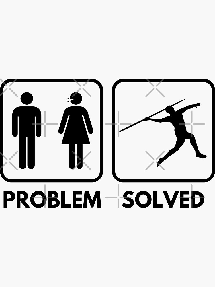 "Javelin Problem Solved, Funny Javelin Design, Javelin Quote, Javelin