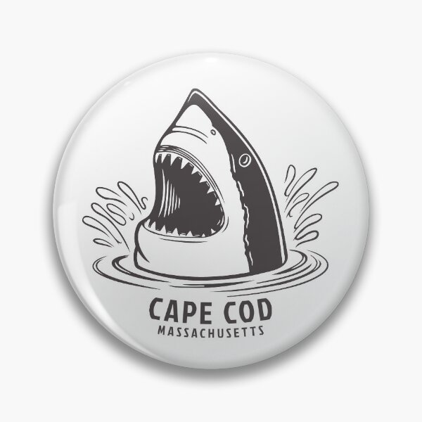 Item preview, Cape Cod Beach Massachusetts MA Atlantic Ocean Great White Shark designed and sold by palmettodigital.