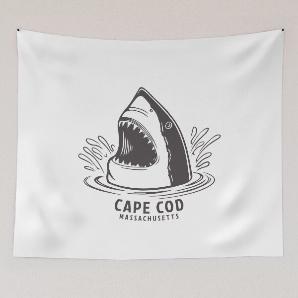 Item preview, Cape Cod Beach Massachusetts MA Atlantic Ocean Great White Shark designed and sold by palmettodigital.