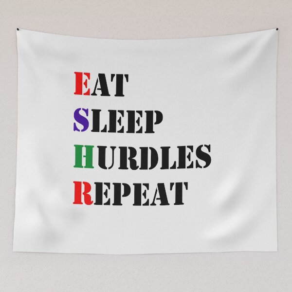 Item preview, Eat Sleep Hurdles Repeat designed and sold by YOUR-LOOK.