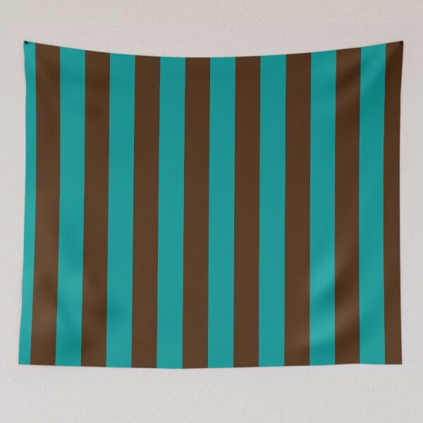 Item preview, Vertical Chocolate and Teal Stripes designed and sold by DesignCats.