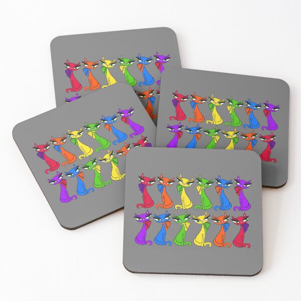 Item preview, Rainbow Kitty Cats silver designed and sold by Whatderekmade.