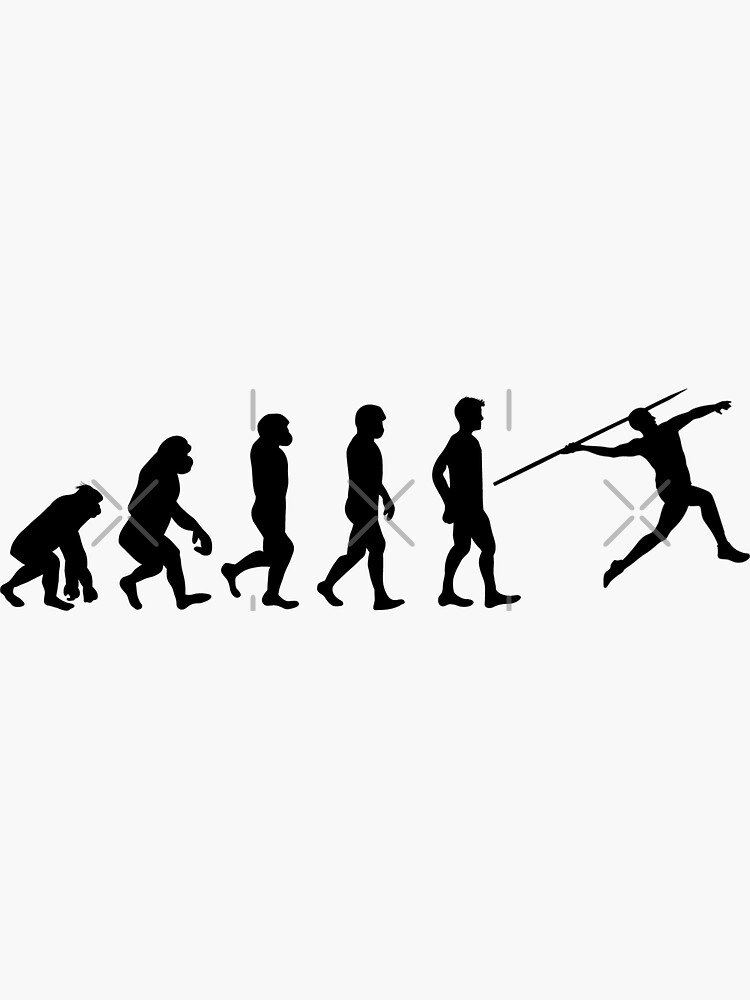 "Javelin Throw Athlete Evolution, Funny Javelin Design, Javelin Quote