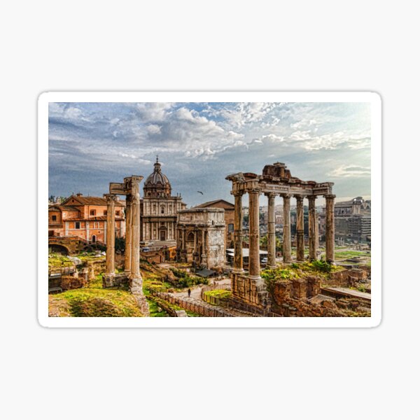 Aperçu de l'œuvre Ruines du Forum romain antique - Impressions de Rome créée et vendue par Georgia Mizuleva.
