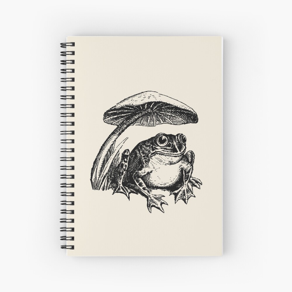 Frog Notebook Journal. Vintage Frog Themed Cottagecore Gifts, 