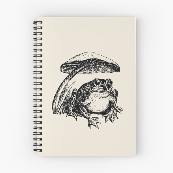 Item preview, Vintage Cottagecore Frog: Sad Toad Sitting Under Mushroom, Emo Goblincore designed and sold by MinistryOfFrogs.