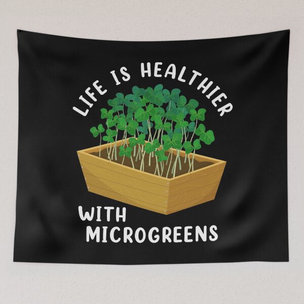 Item preview, Life is Healthier with Microgreens print designed and sold by jakehughes2015.