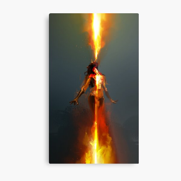 Feeding the Fire Metal Print