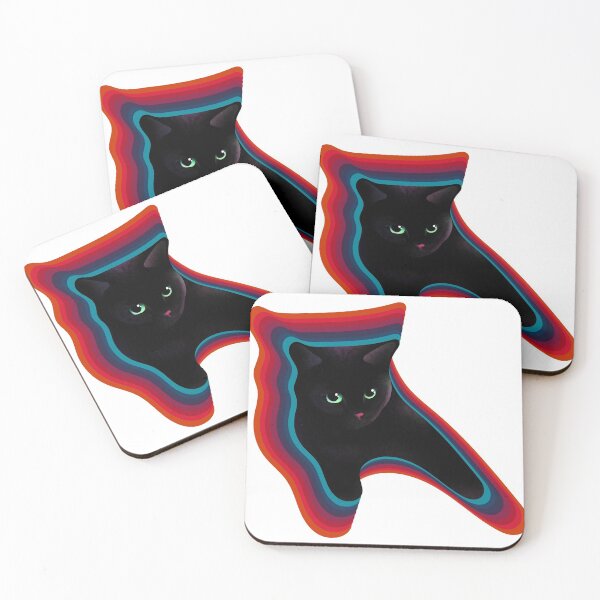 Item preview, small black cat extending his arms designed and sold by unepommedeterre.