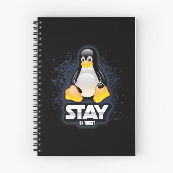 Aperçu de l'œuvre Restez sur la cible Penguin Tux Linux Design créée et vendue par PetShoper.