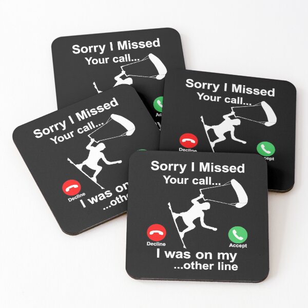 Item preview, Sorry I Missed Your Call...Funny Kite Surfing Gift designed and sold by MAXXEXCHANGE.