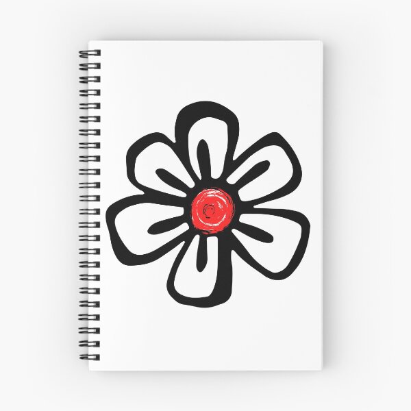 Item preview, # 152- Black flower on white background- Black and white - Black and white plant artwork - Kook Art designed and sold by KookArt.