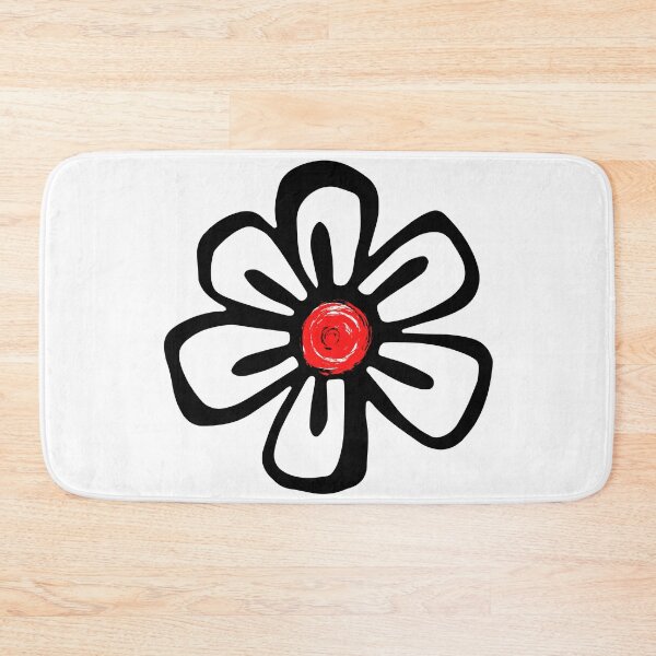 Item preview, # 152- Black flower on white background- Black and white - Black and white plant artwork - Kook Art designed and sold by KookArt.
