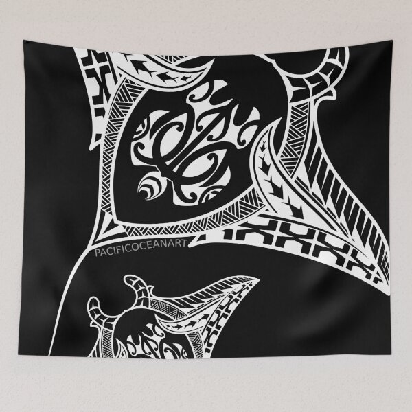 Item preview, MANTA TURTLE WHTE designed and sold by pacificoceanart.