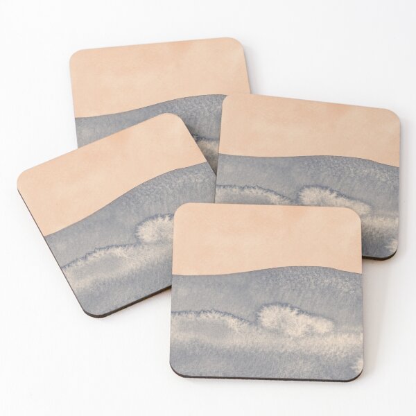 Item preview, Modern abstract watercolour. Minimalist abstract art ocean themed. designed and sold by VDistractions.