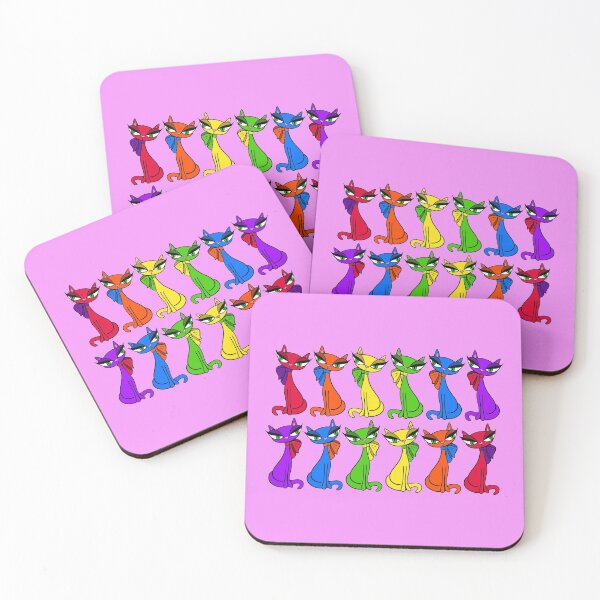 Item preview, Rainbow Kitty Cats Pink designed and sold by Whatderekmade.