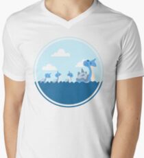 Lapras and kids Men's V-Neck T-Shirt